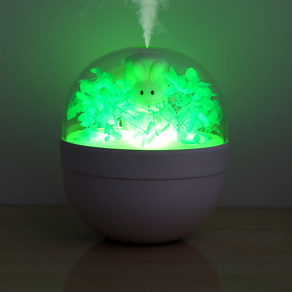 Creative Sweetheart Rabbit DIY Humidifier USB Mini Home Air Purifier Air Mini Cool Mist Preserved Flower Humidifier Preserved Flowers - Mubimart -  