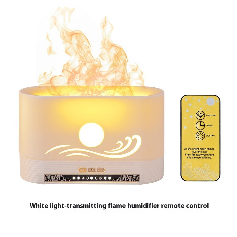 Creative Ultrasonic Flame Aromatherapy Humidifier With Fan - Mubimart -  