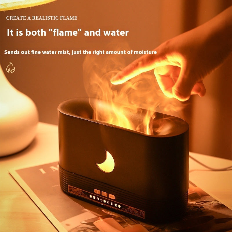 Creative Ultrasonic Flame Aromatherapy Humidifier With Fan - Mubimart -  