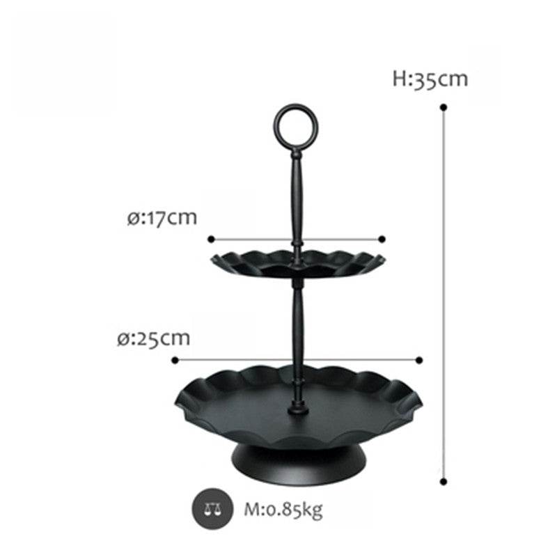 Creative Wedding Dessert Table Decoration Black Cake Stand - Mubimart