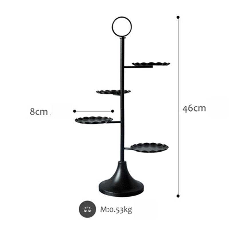 Creative Wedding Dessert Table Decoration Black Cake Stand - Mubimart