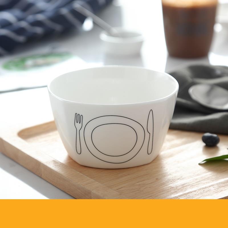 Creative rice bowl soup bowl home - Mubimart -  