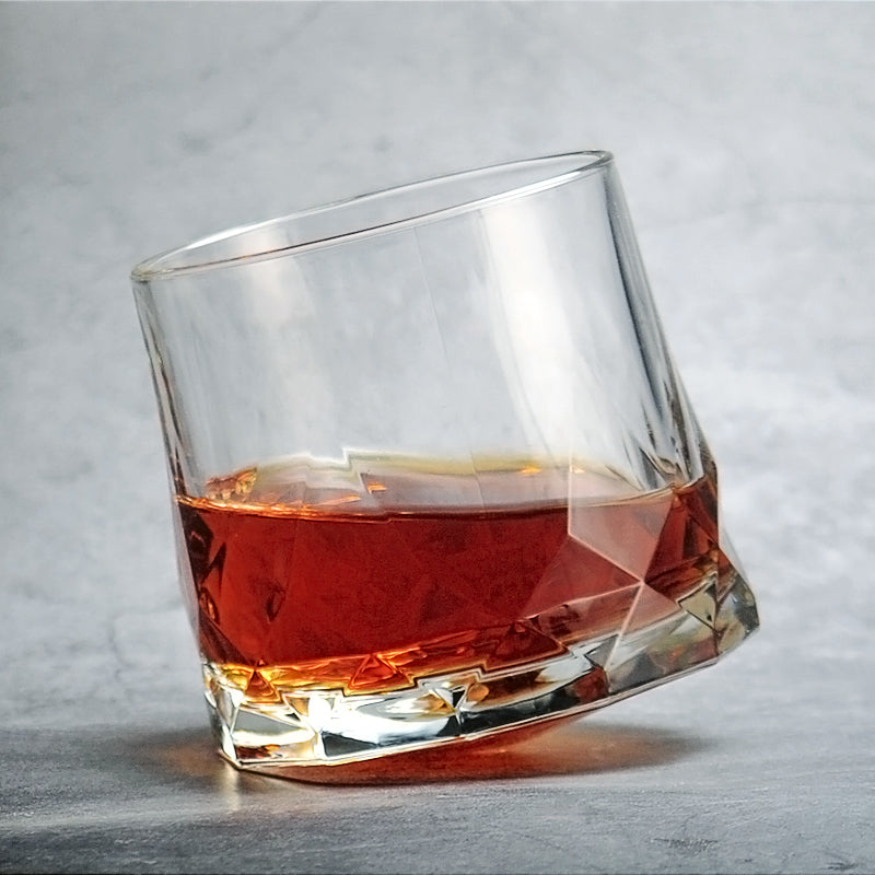 Creative tumbler glass whiskey glass - Mubimart -  