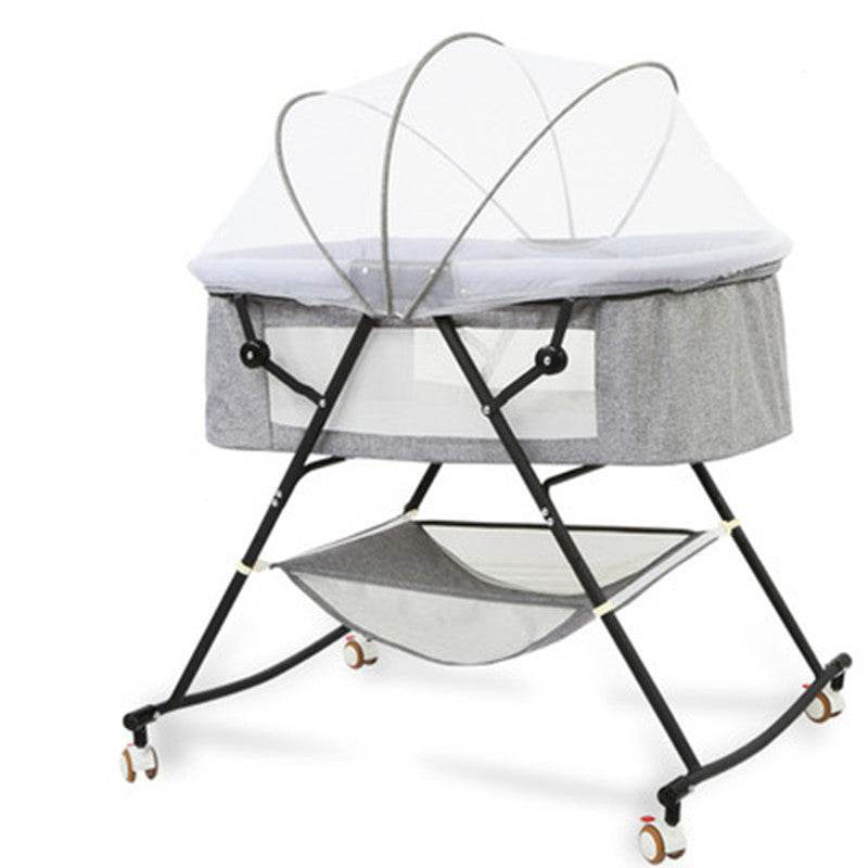 Crib newborn multifunctional comfort baby baby portable baby shaker foldable European cradle bed - Mubimart