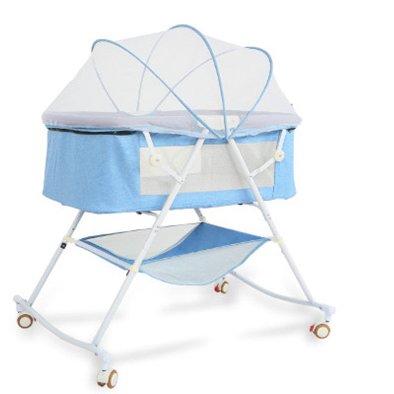 Crib newborn multifunctional comfort baby baby portable baby shaker foldable European cradle bed - Mubimart -  