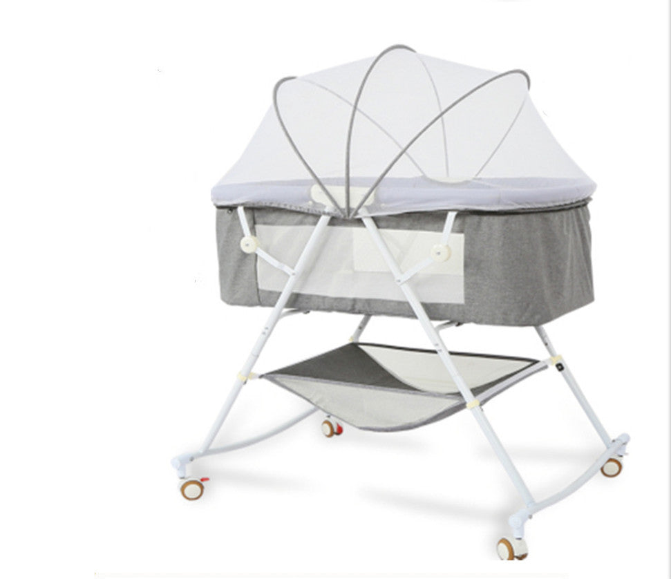 Crib newborn multifunctional comfort baby baby portable baby shaker foldable European cradle bed - Mubimart -  