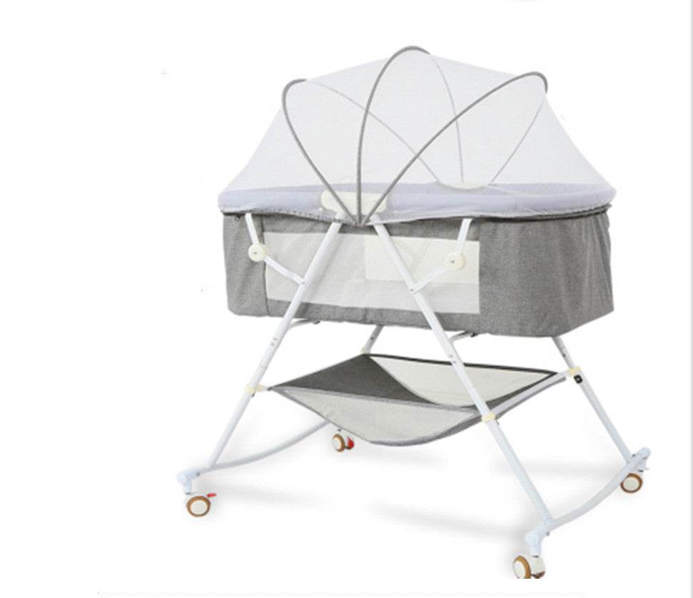Crib newborn multifunctional comfort baby baby portable baby shaker foldable European cradle bed - Mubimart