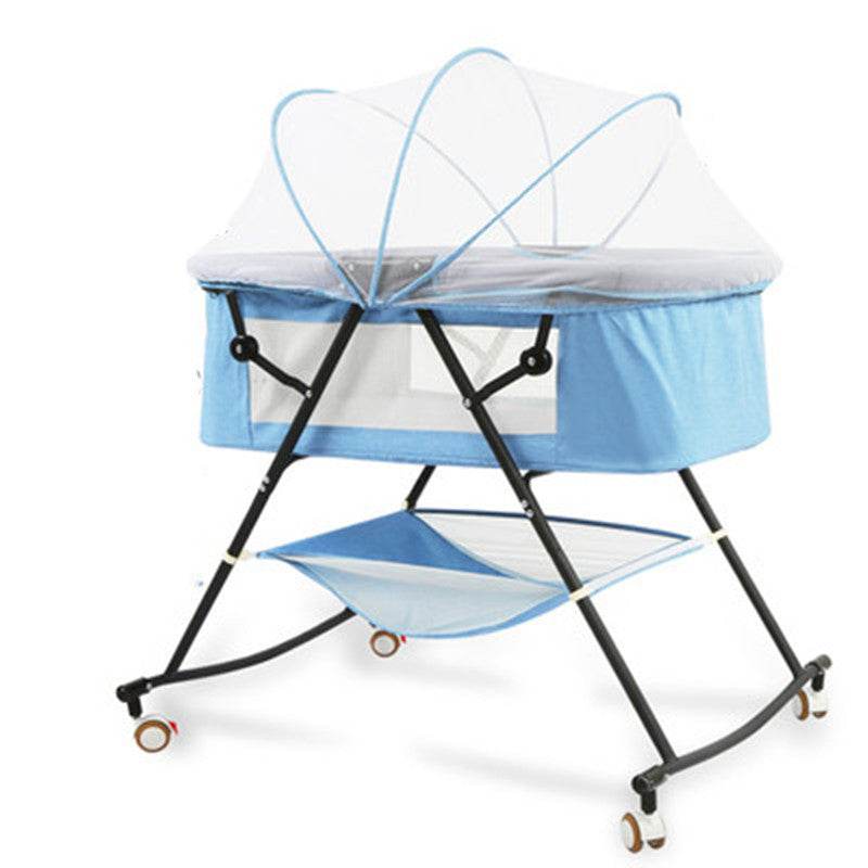 Crib newborn multifunctional comfort baby baby portable baby shaker foldable European cradle bed - Mubimart