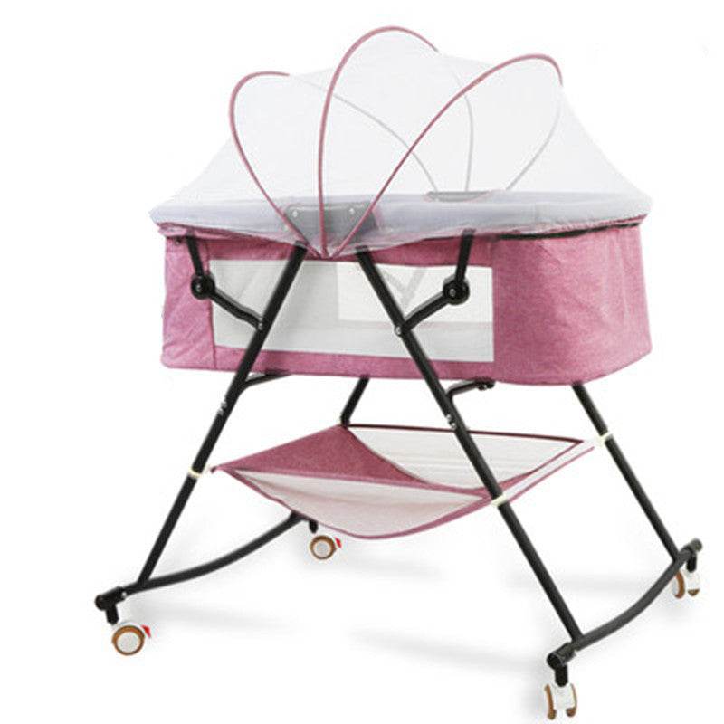 Crib newborn multifunctional comfort baby baby portable baby shaker foldable European cradle bed - Mubimart