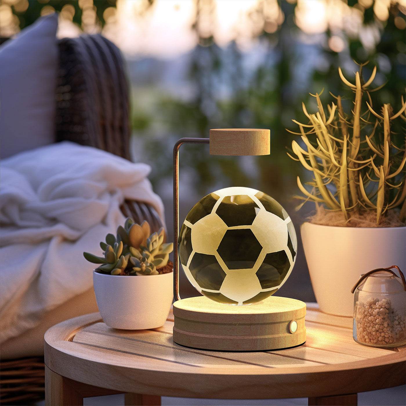 Crystal Ball Cosmic Dinosaur Indoor Night Light USB Power Warm Bedside Light Birthday Gift Night Lamp - Mubimart