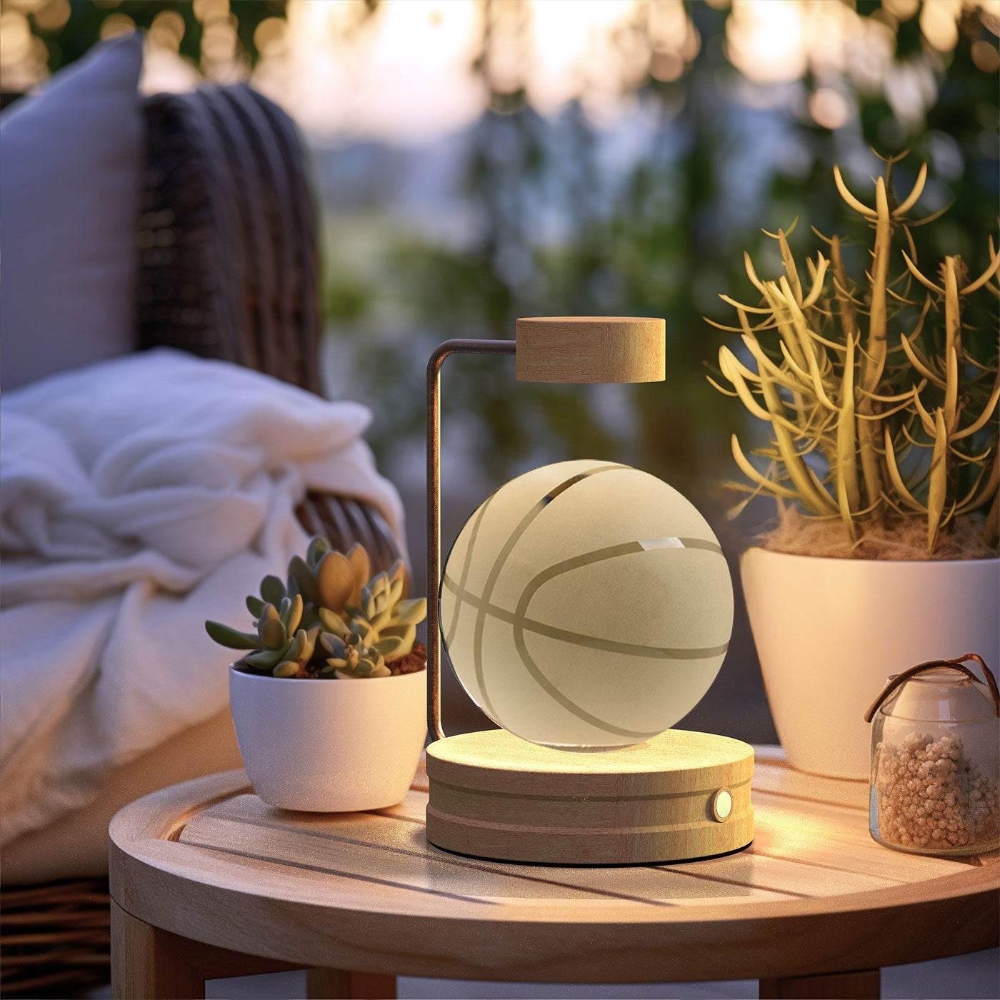 Crystal Ball Cosmic Dinosaur Indoor Night Light USB Power Warm Bedside Light Birthday Gift Night Lamp - Mubimart