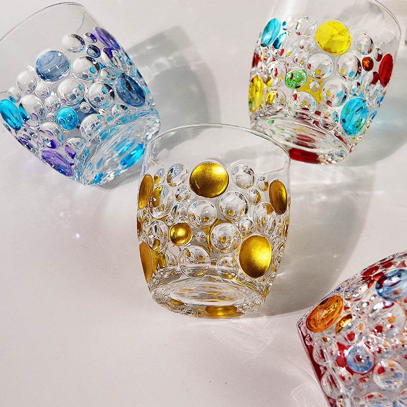 Crystal Diamond Household Whiskey Wine Glass Wine Glass Water Cup - Mubimart