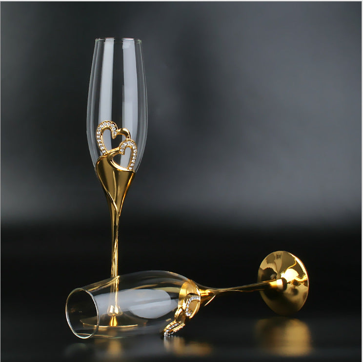 Crystal Diamond Wine Glass Champagne Glass - Mubimart -  