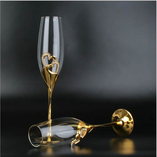 Crystal Diamond Wine Glass Champagne Glass - Mubimart