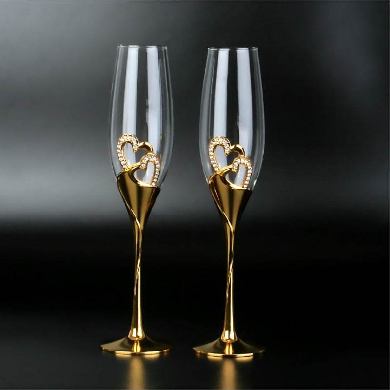 Crystal Diamond Wine Glass Champagne Glass - Mubimart