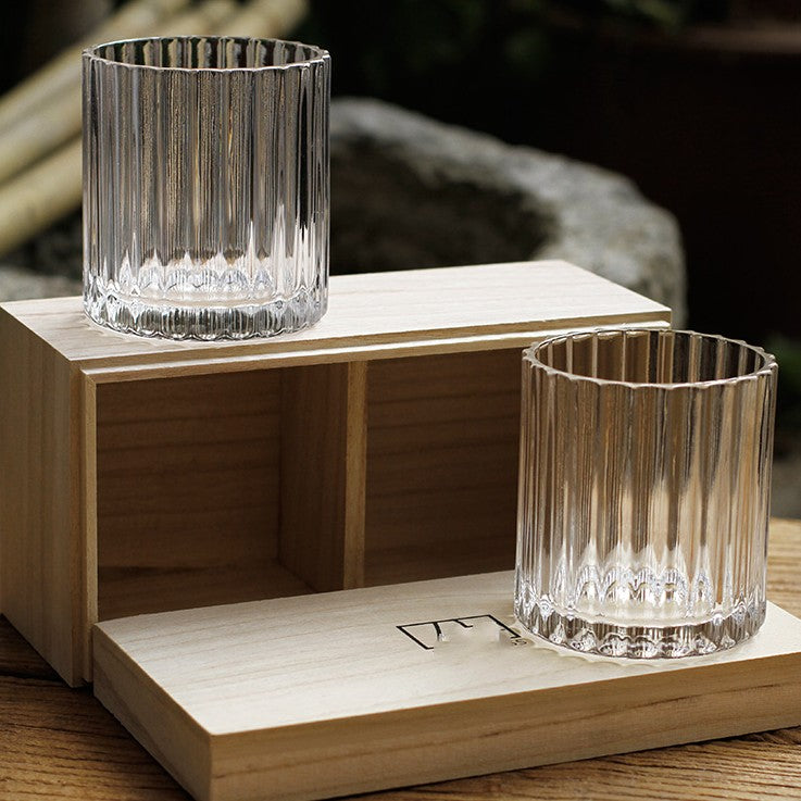 Crystal Glass Water Cup Box Set - Mubimart -  