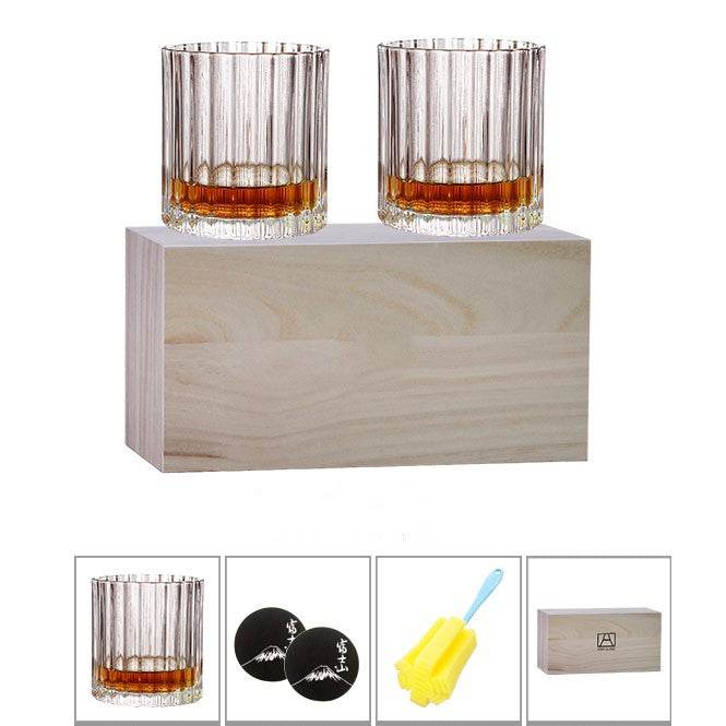 Crystal Glass Water Cup Box Set - Mubimart