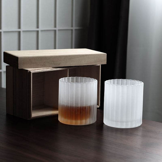 Crystal Glass Water Cup Box Set - Mubimart