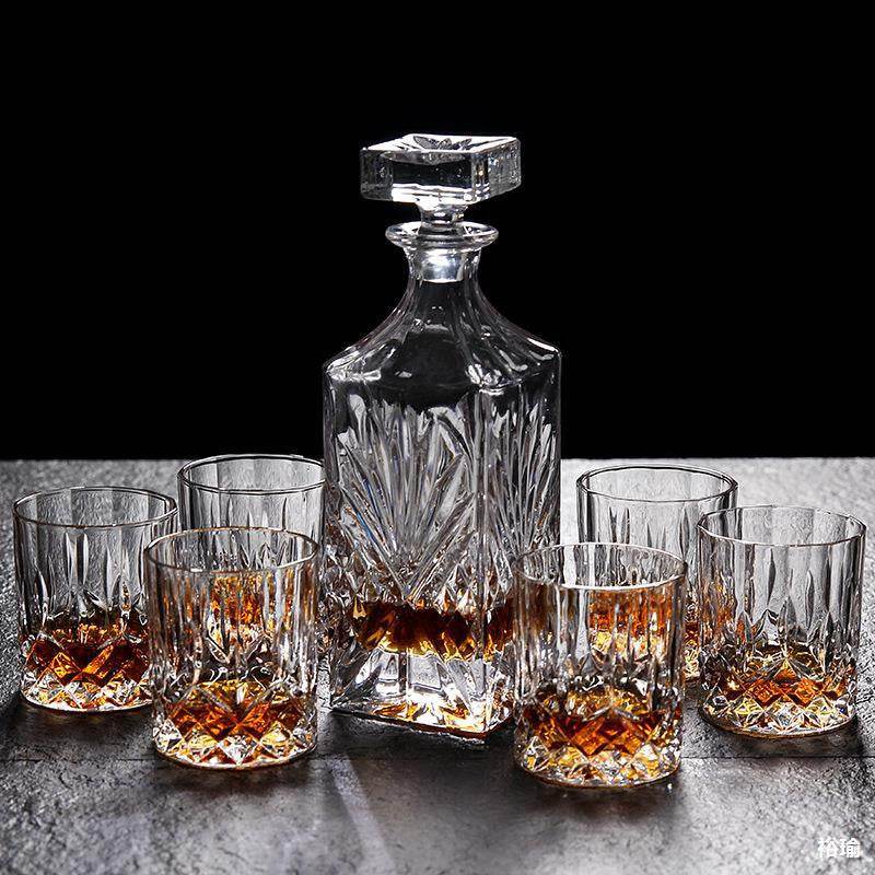Crystal Glass Whiskey Glass Set - Mubimart