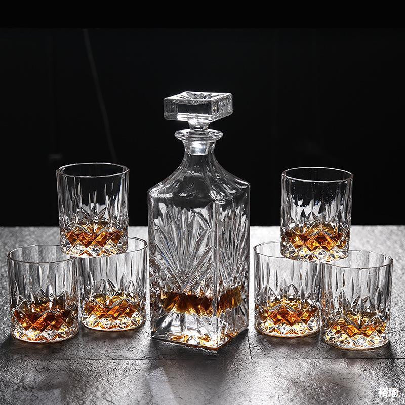 Crystal Glass Whiskey Glass Set - Mubimart -  