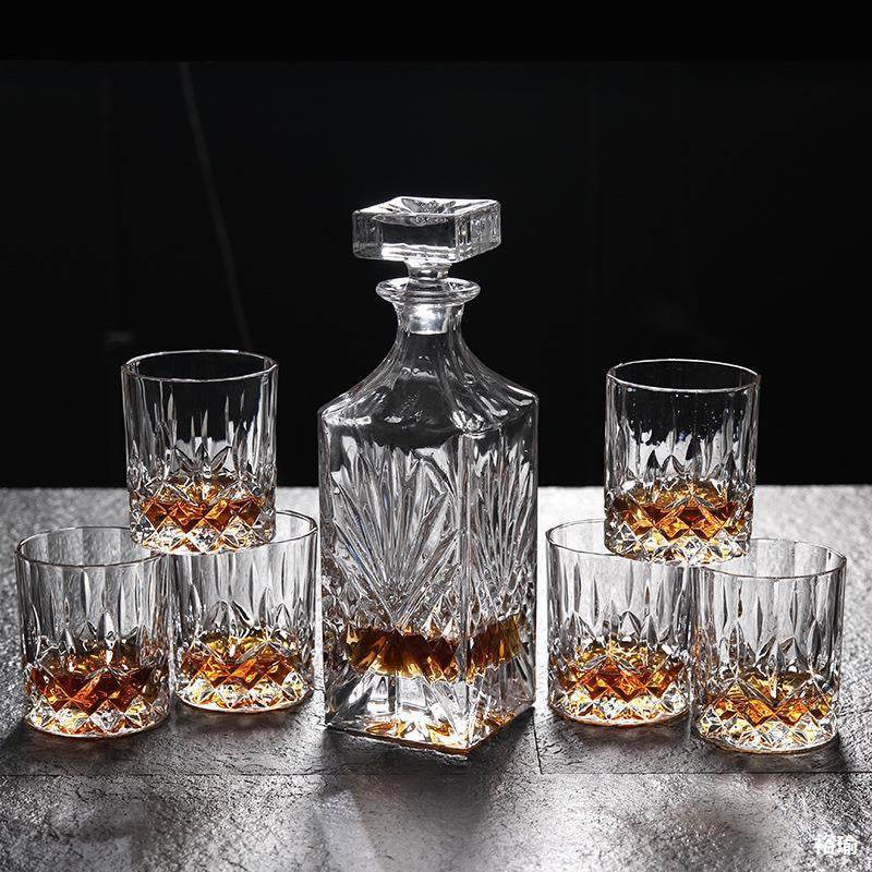 Crystal Glass Whiskey Glass Set - Mubimart