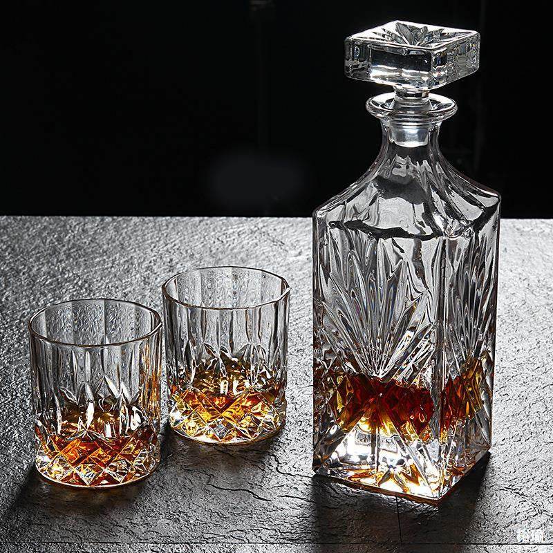 Crystal Glass Whiskey Glass Set - Mubimart