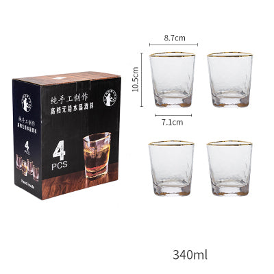 Crystal Glass Whiskey Glass Set - Mubimart -  