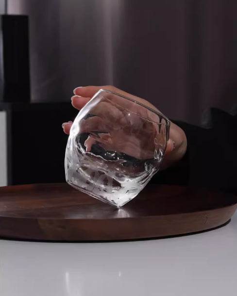 Crystal Hand Carved Glass Whisky Glass - Mubimart
