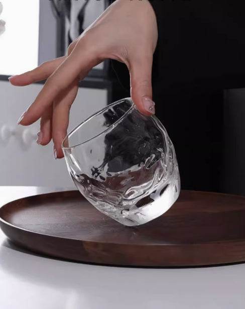 Crystal Hand Carved Glass Whisky Glass - Mubimart