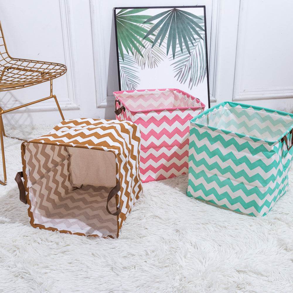Cube Storage Box Canvas Fabric Basket Toy Organiz - Mubimart