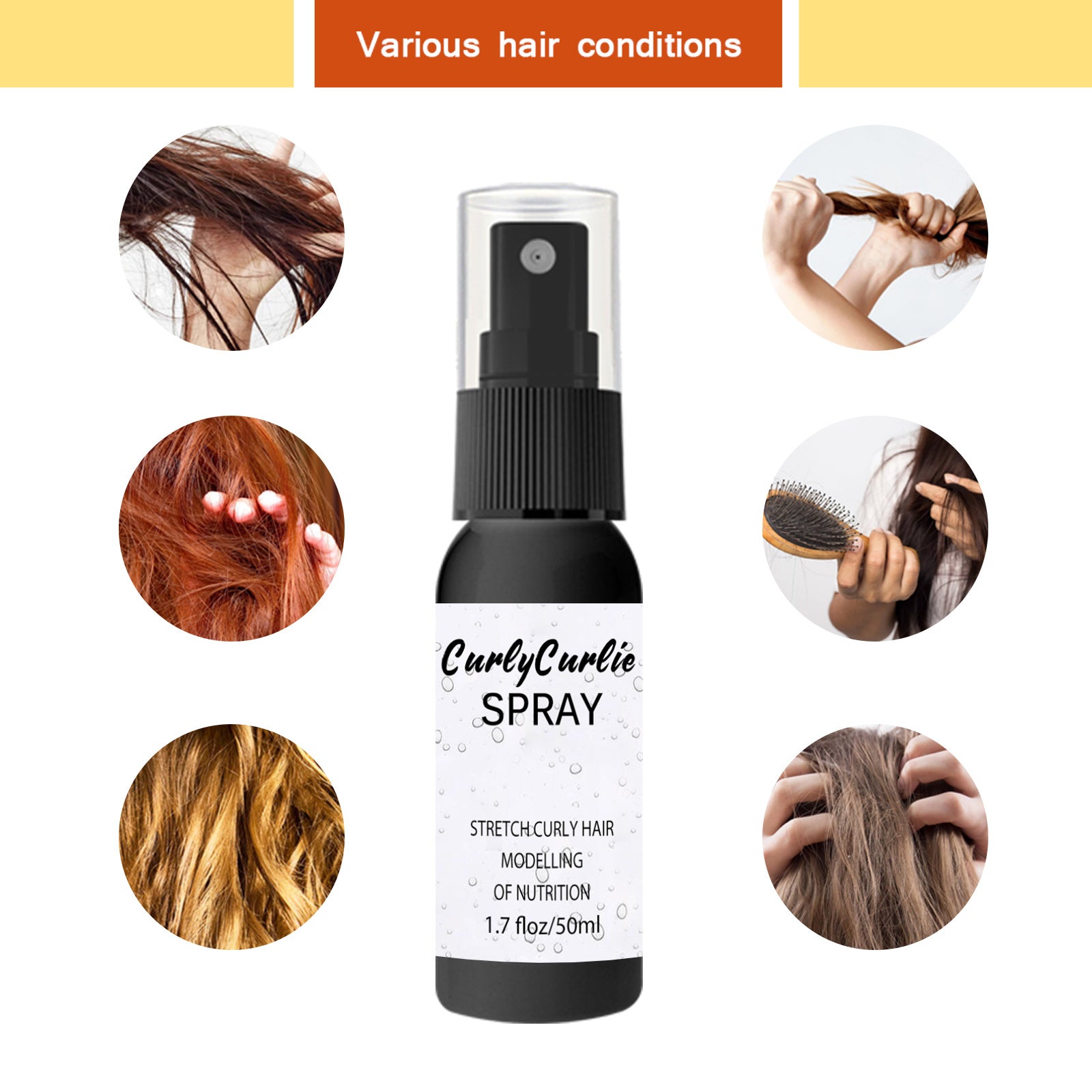 Curly Hair Styling Oil Moisturizing Mist - Mubimart -  