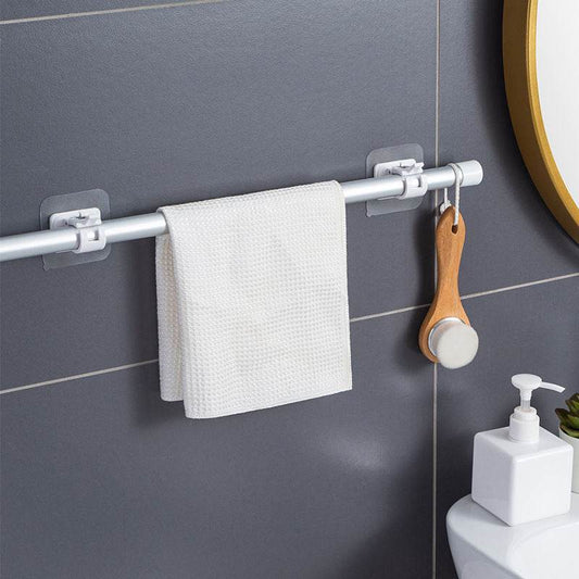 Curtain Hook Telescopic Rod Fixed Clamp Bracket Paste Without Drilling Household - Mubimart