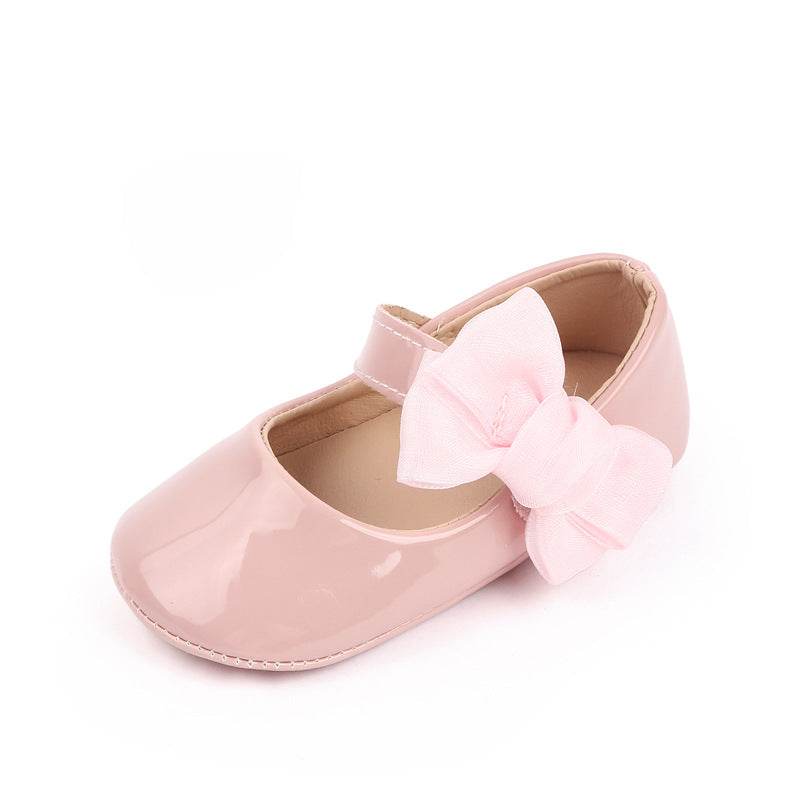 Cute Baby Girl Patent Leather Bowknot Toddler Shoes 0-1 Years Old Baby's Shoes Spring And Autumn - Mubimart