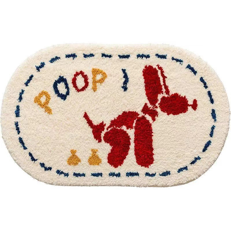 Cute Cartoon Cashmere Rug Bathroom Absorbent - Mubimart -  