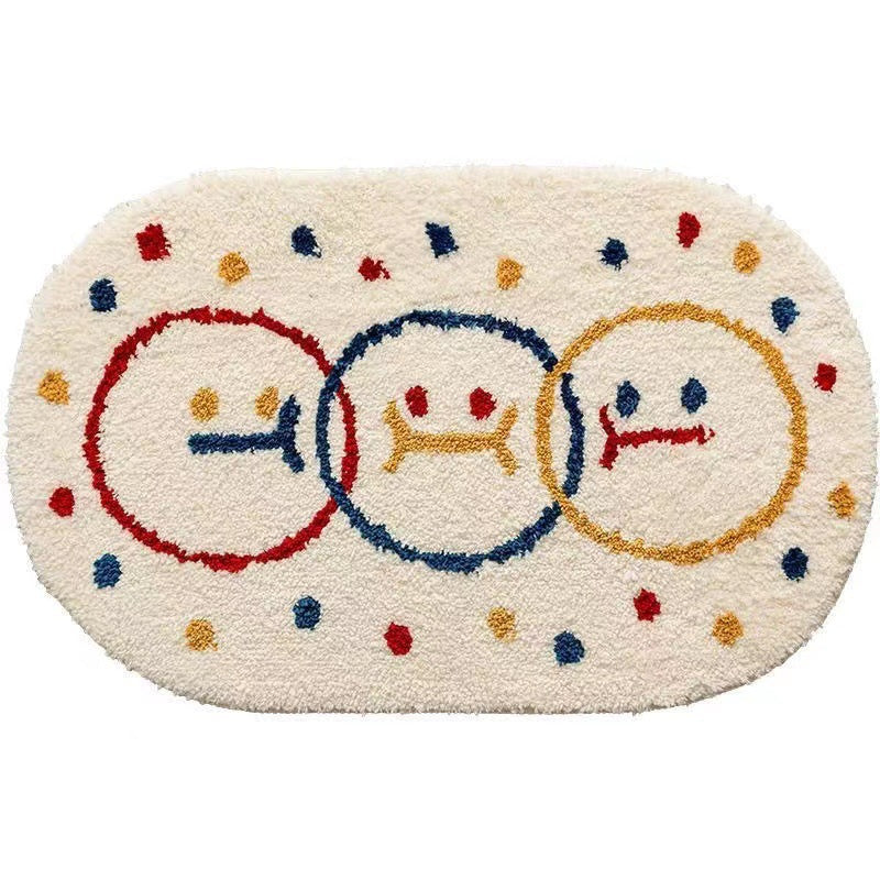 Cute Cartoon Cashmere Rug Bathroom Absorbent - Mubimart -  