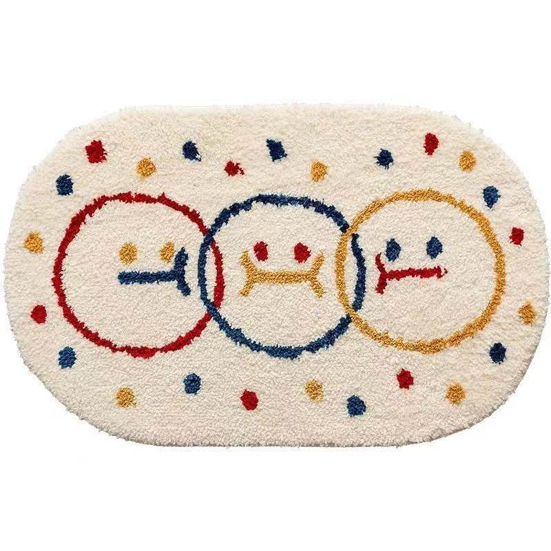 Cute Cartoon Cashmere Rug Bathroom Absorbent - Mubimart