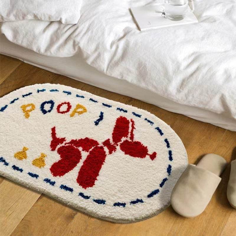 Cute Cartoon Cashmere Rug Bathroom Absorbent - Mubimart