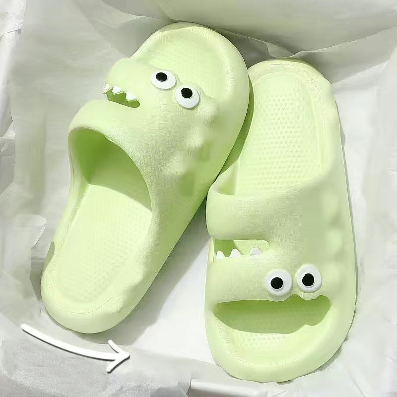 Cute Cartoon Slippers For Women Men Indoor And Outdoor Non-slip Thick Soles Floor Bathroom Slippers Fashion House Shoes - Mubimart -  