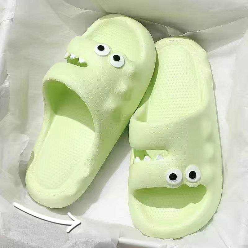 Cute Cartoon Slippers For Women Men Indoor And Outdoor Non-slip Thick Soles Floor Bathroom Slippers Fashion House Shoes - Mubimart