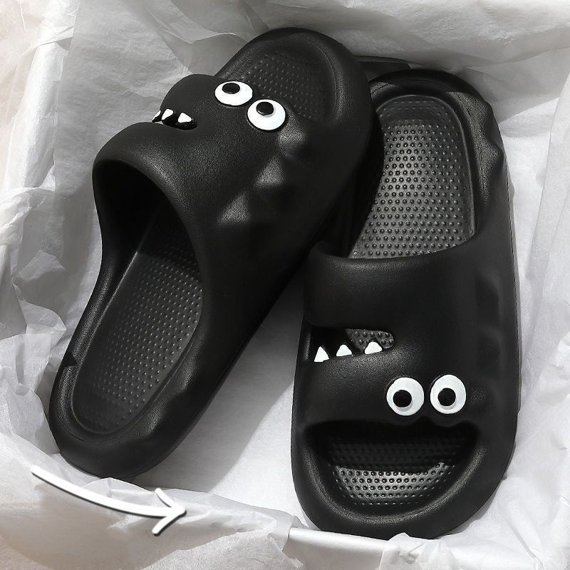 Cute Cartoon Slippers For Women Men Indoor And Outdoor Non-slip Thick Soles Floor Bathroom Slippers Fashion House Shoes - Mubimart -  