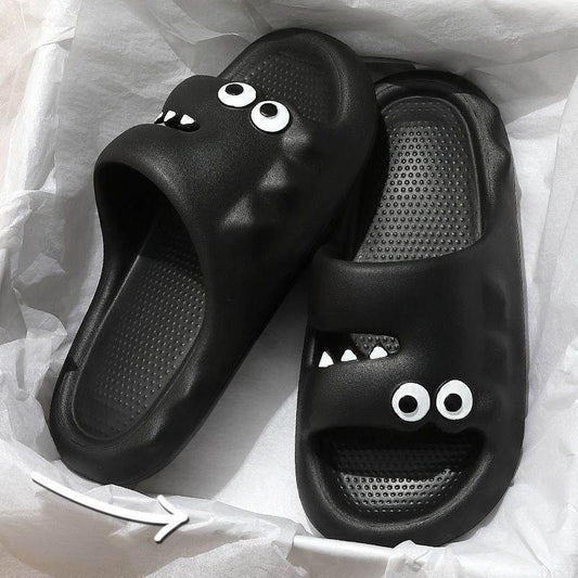 Cute Cartoon Slippers For Women Men Indoor And Outdoor Non-slip Thick Soles Floor Bathroom Slippers Fashion House Shoes - Mubimart