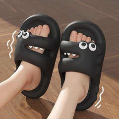 Cute Cartoon Slippers For Women Men Indoor And Outdoor Non-slip Thick Soles Floor Bathroom Slippers Fashion House Shoes - Mubimart - Baby Shoes 