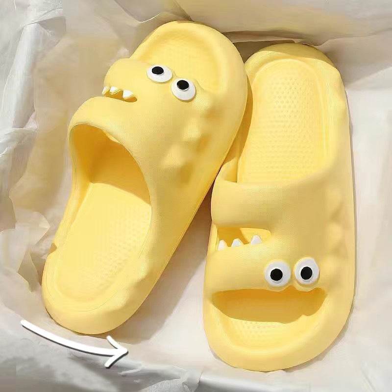 Cute Cartoon Slippers For Women Men Indoor And Outdoor Non-slip Thick Soles Floor Bathroom Slippers Fashion House Shoes - Mubimart