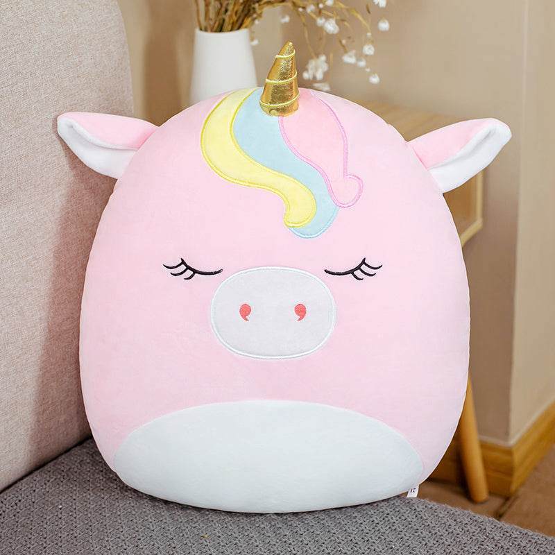 Cute Fat Fat Plush Toy Animal Doll Kawaii Deer Pig Soft Pillow Buddy Stuffed Cushion ValentineS Gift For Kids Girl - Mubimart