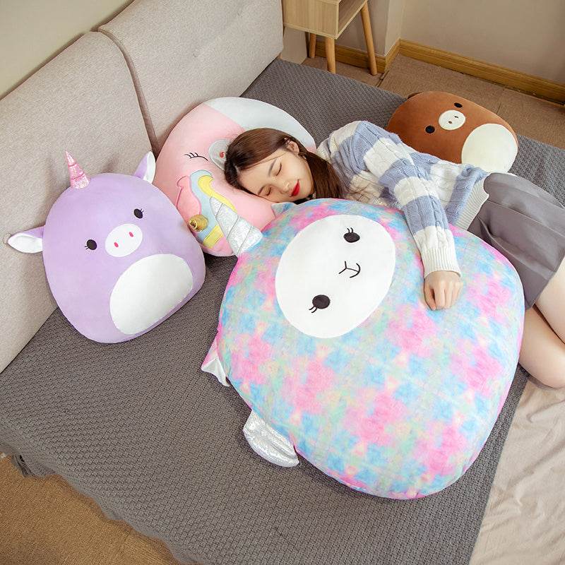Cute Fat Fat Plush Toy Animal Doll Kawaii Deer Pig Soft Pillow Buddy Stuffed Cushion ValentineS Gift For Kids Girl - Mubimart