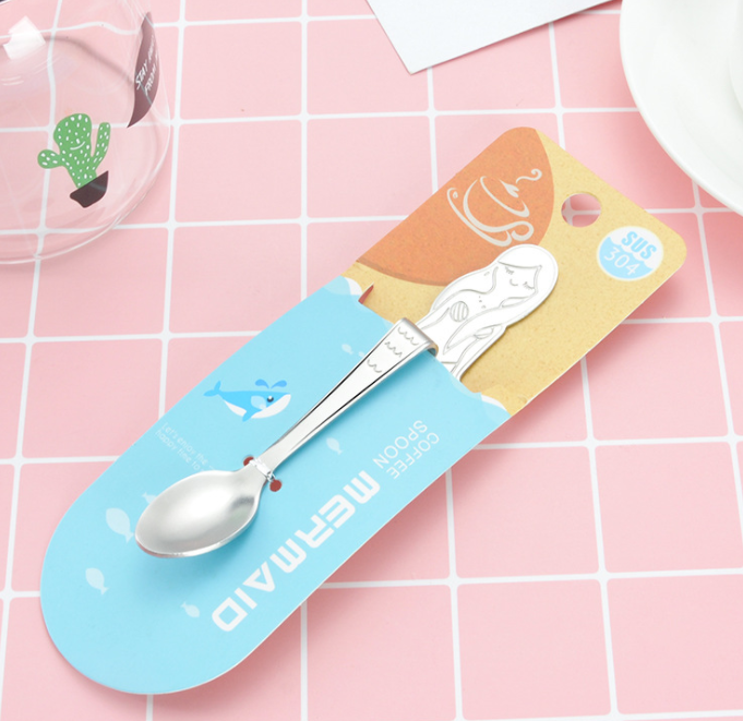 Cute Mermaid Coffee Spoon - Mubimart -  