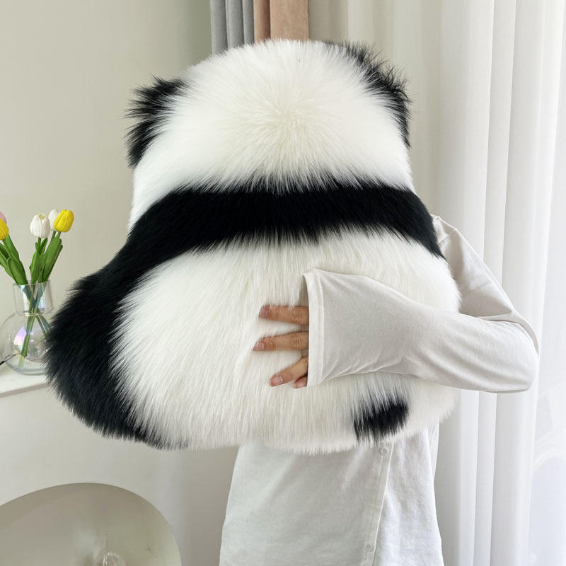 Cute Panda Back View Bedside Pillow Cushion - Mubimart -  