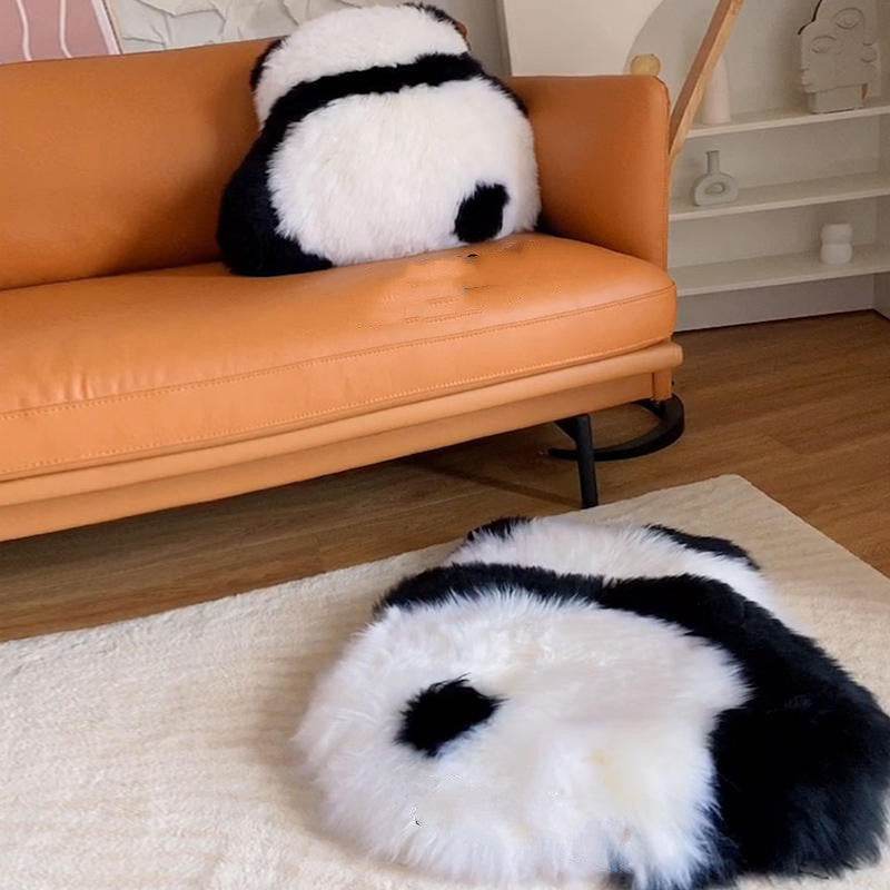 Cute Panda Back View Bedside Pillow Cushion - Mubimart