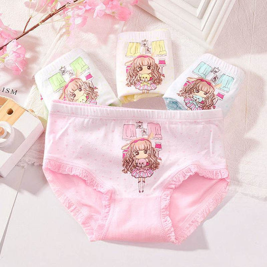 Cute Print Women's Triangle Soft Cotton Panties - Mubimart