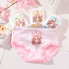 Cute Print Women's Triangle Soft Cotton Panties - Mubimart - Underware 